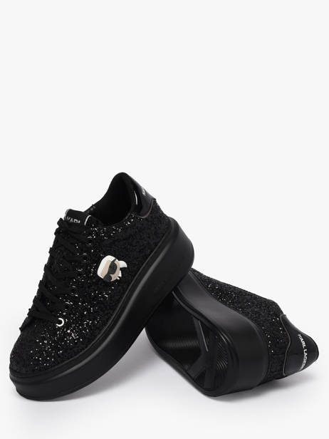 Sneakers Uit Leder Karl lagerfeld Zwart women KL63531N ander zicht 2